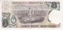 Argentine 5 Pesos - J. San Martin - Rosario - ND (1983) - S&eacute;rie A - P.312