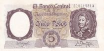 Argentine 5 Pesos - José De San Martin - ND (1960-1962) - P.275