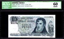 Argentine 5 Pesos M. Belgrano - Monument à Rosario - 1971 - ICG AU/UNC60