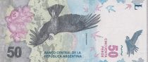 Argentine 50 Pesos Condor -  Montagne - 2018 (format vertical)
