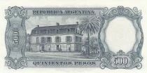 Argentine 500 Pesos - Jos&eacute; de San Mart&iacute;n -  Maison du Grand Bourg - ND (1964-1969) - S&eacute;rie A