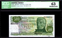 Argentine 500 Pesos J. San Martin - Monument à Mendoza - 1972 - ICG UNC63