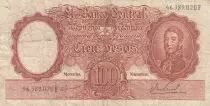 Argentinien  100 pesos - Jos&eacute; de San Mart&iacute;n - ND (1954-1968) - Serial F