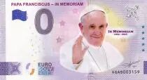 Argentinien 0 Euro Souvenir  - Papa Franciscus - In Memoriam 1936-2025 - in Color - 2025