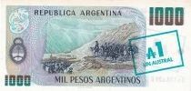 Argentinien 1 Austral - J. San Martin - Painting ?El paso de los Andes? - 1985 - Series D