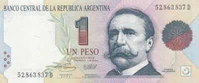 Argentinien 1 Peso - Pelligrini - Central Bank - 1993 - Series D