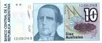 Argentinien 10 Austales, Santiago Derqui - 1989