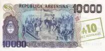 Argentinien 10 Australes -Manuel Belgrano - Argentina flag - 1985 - Letter B - UNC - P.322a