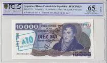 Argentinien 10 Australes/10000 Pesos, M Belgrano  - 1985 - Sp�cimen - PCGS 65 OPQ