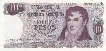 Argentinien 10 Pesos - General. Manuel  Belgrano - 1973 - Serial D