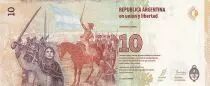Argentinien 10 Pesos - J. San Martin - Bolivar, Mendoza, Artigas - 2015 - Serial A - P.360