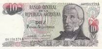 Argentinien 10 Pesos argentinos - J. San Martin - Igua&ccedil;u - ND (1983) - Serial A
