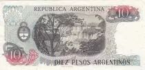 Argentinien 10 Pesos argentinos - J. San Martin - Igua&ccedil;u - ND (1983) - Serial A