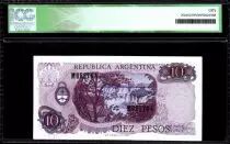 Argentinien 10 Pesos M. Belgrano - Iguazu Waterfall - 1970 - ICG AU/UNC60