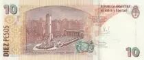 Argentinien 10 Pesos M. Belgrano - Monument at Rosario - Serial N  - 2014