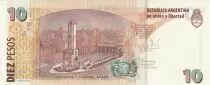 Argentinien 10 Pesos M. Belgrano - Monument at Rosario - Serial P 2014