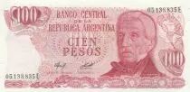 Argentinien 100 Peso, J. San Martin - Costline at Ushuaia J. San Martin - Costline at Ushuaia - 1978