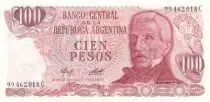 Argentinien 100 Pesos - J. San Martin - Plaza de Mayo - 1977 - Serial C