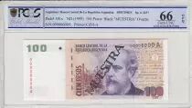 Argentinien 100 pesos, M. Argentino Roca  - 1999 - Sp&eacute;cimen - PCGS 66OPQ