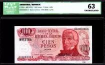 Argentinien 100 Pesos J. San Martin - Costline at Ushuaia - 1972 - ICG UNC63