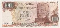 Argentinien 1000 Pesos - Gen. San Martin - ND (1976-1983) - Serial D - P.304b