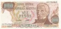 Argentinien 1000 Pesos - Gen. San Martin - ND (1980) - Serial G