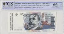 Argentinien 10000 Australes , C Pellegrini  - 1989 - Sp�cimen - PCGS 66 OPQ