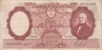 Argentinien 10000 pesos - Jos&eacute; de San Mart&iacute;n - 1961 (1967) - Serial B