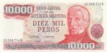 Argentinien 10000 Pesos - ND1983 - J. San Martin - Plaza de Mayo - Series G