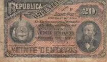 Argentinien 20 Centavos - Bartolom&eacute; Mitr&eacute; - 1883/84 - P.7
