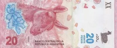 Argentinien 20 Pesos Lama - 2017 (vertical format)