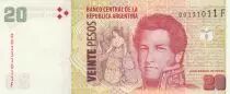 Argentinien 20 Pesos M. de Rosas - Obligado battle scene - Serial F 2018