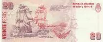 Argentinien 20 Pesos M. de Rosas - Obligado battle scene - Serial F 2018