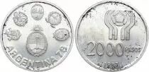 Argentinien 2000 Pesos - FIFA World Cup - 1977-1978 - Silver