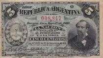 Argentinien 5 Centavos - Dr. Nicolas Avellaneda - 1891 - P.209
