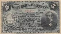 Argentinien 5 Centavos - Nicolas Avellaneda - 1897 - Serial O