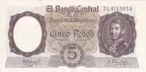 Argentinien 5 Pesos - Jos&eacute; De San Martin - ND (1960-1962) - Serial A - P.275