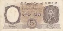 Argentinien 5 Pesos - Jos&eacute; De San Martin - ND (1960-1962) - Serial A