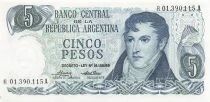 Argentinien 5 Pesos - ND (1974-76) - Replacement - P.294