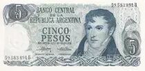 Argentinien 5 Pesos, General Belgrano - 1974-1976 - Serial B