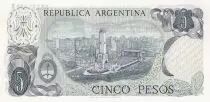 Argentinien 5 Pesos, General Belgrano - 1974-1976 - Serial B