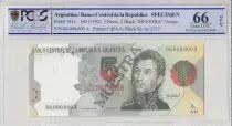 Argentinien 5 Pesos Jose de San Martin - 1992 - Specimen - PCGS 66 OPQ