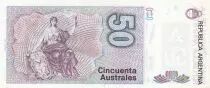 Argentinien 50 Australes - Bartolom&eacute; Mitre - Liberty - Serial A