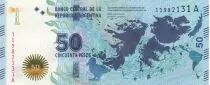 Argentinien 50 Pesos - Malvinas - Cavalier - ND (2015) - Serial A