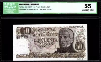 Argentinien 50 Pesos J. San Martin - Hot springs at Jujuy - 1972 - ICG AU 55