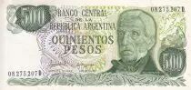 Argentinien 500 Pesos - J. San Martin - Cerro de la gloria - ND (1977) - Serial D - P.303c