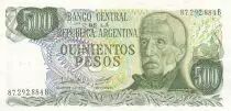 Argentinien 500 Pesos - J. San Martin - Cerro de la gloria - ND (1982) - Serial B