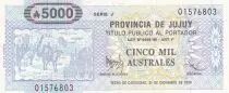 Argentinien 5000 Australes - Province of Jujuy - 1990 - Serial J - P.S2412