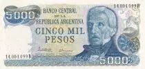 Argentinien 5000 Pesos - Gen. San Martin - ND (1977-1983) - Serial B - P.305b