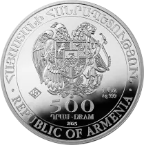 Armenia  500 Dram Noah\'s Arch - 1 Ounce Silver 2025